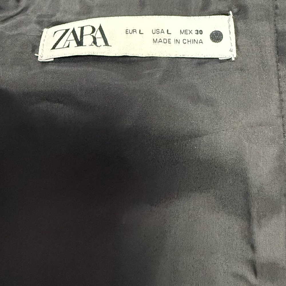 Zara Black Croc Effect Mini Skirt - Size L - Like New - Picture 4 of 7
